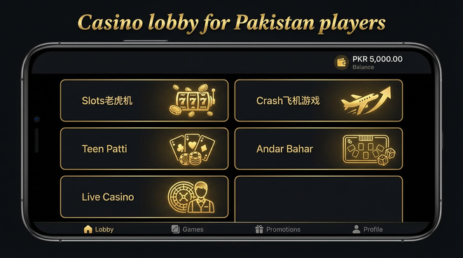 Lobby view of pk777 for Pakistan users - 4
